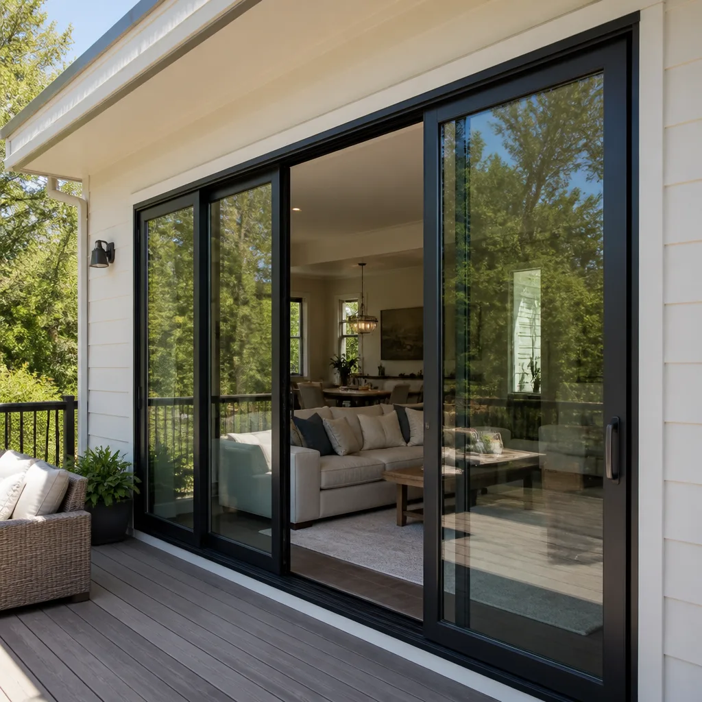 Sliding glass doors